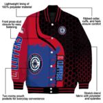 los angeles clippers hexagonal pattern red black jacket best selling