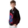 los angeles clippers hexagonal pattern red black jacket trendy