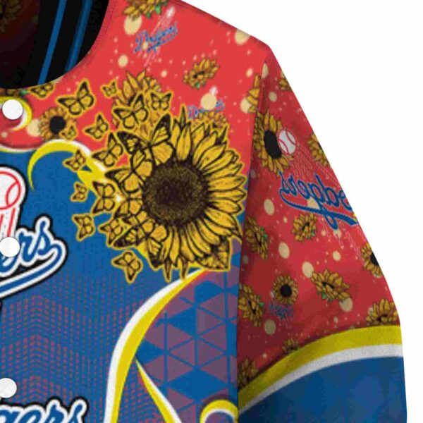 los angeles dodgers sunflower bloom blue yellow jacket premium grade