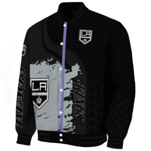 los angeles kings hexagonal pattern black jacket best selling