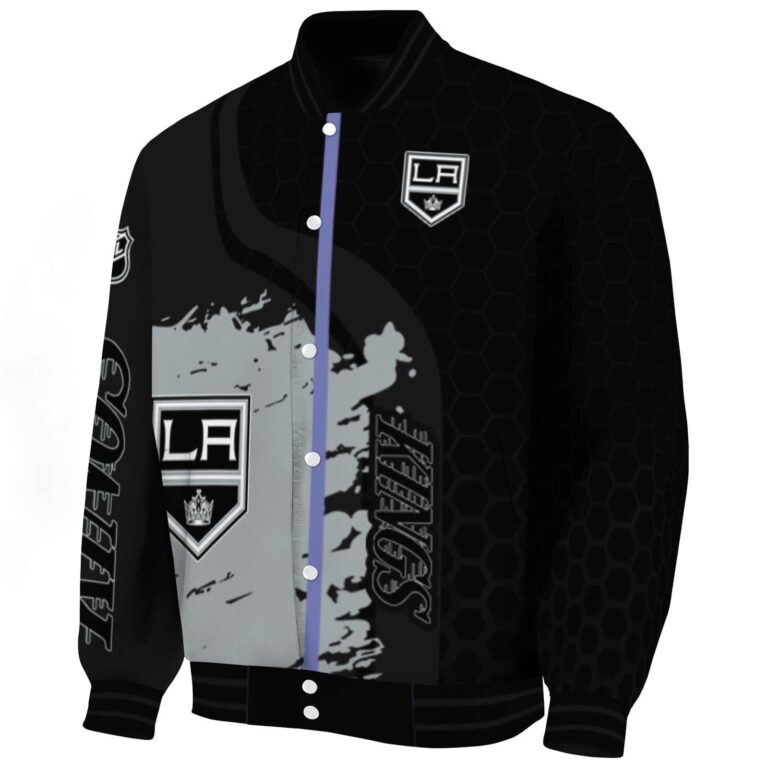 los angeles kings hexagonal pattern black jacket best selling