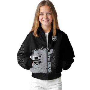 los angeles kings hexagonal pattern black jacket top rated