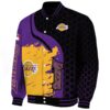 los angeles lakers hexagonal pattern purple black jacket best selling