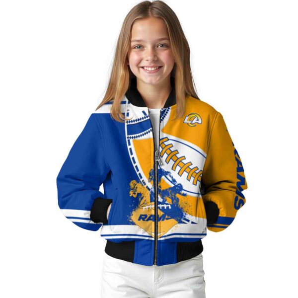 los angeles rams baseball stitching orange white jacket top rated