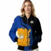 los angeles rams hexagonal pattern blue black jacket latest model