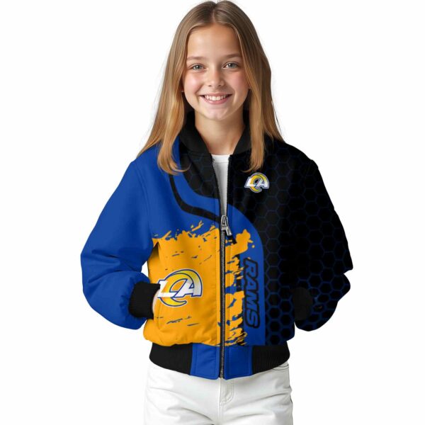 los angeles rams hexagonal pattern blue black jacket top rated