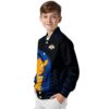 los angeles rams hexagonal pattern blue black jacket trendy