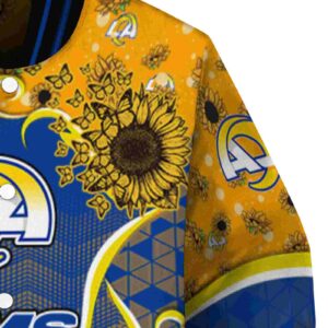 los angeles rams sunflower bloom blue yellow jacket premium grade
