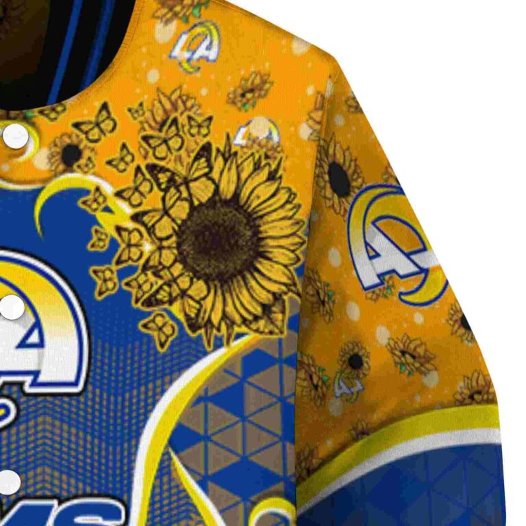 los angeles rams sunflower bloom blue yellow jacket premium grade