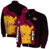 louisiana monroe warhawks hexagonal pattern red black jacket fashion forward