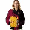 louisiana monroe warhawks hexagonal pattern red black jacket latest model