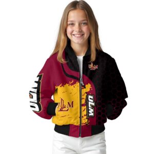 louisiana monroe warhawks hexagonal pattern red black jacket top rated