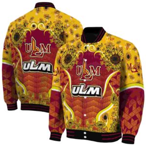 louisiana monroe warhawks sunflower bloom red yellow jacket fashion forward