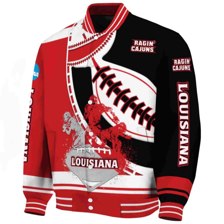 louisiana ragin cajuns baseball stitching black white jacket best selling