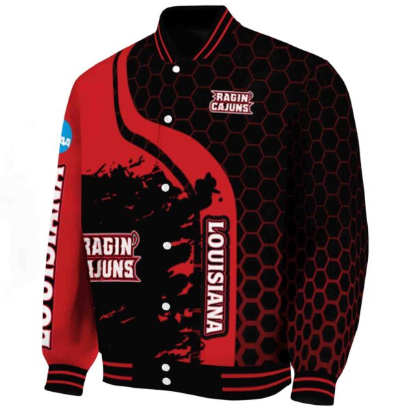 louisiana ragin cajuns hexagonal pattern red black jacket best selling