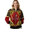 louisville cardinals sunflower bloom red yellow jacket latest model