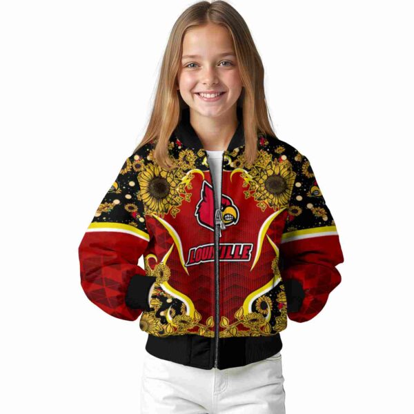 louisville cardinals sunflower bloom red yellow jacket top rated
