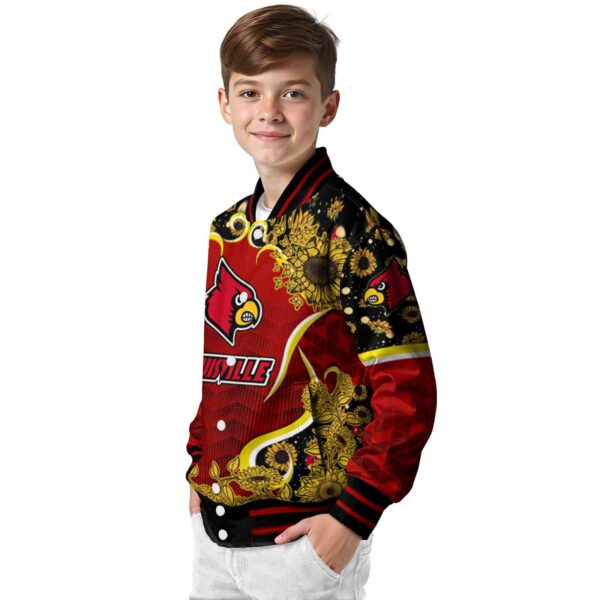 louisville cardinals sunflower bloom red yellow jacket trendy