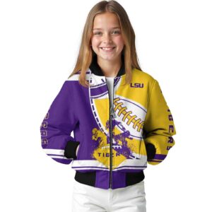 lsu tigers baseball stitching gold white jacket top rated