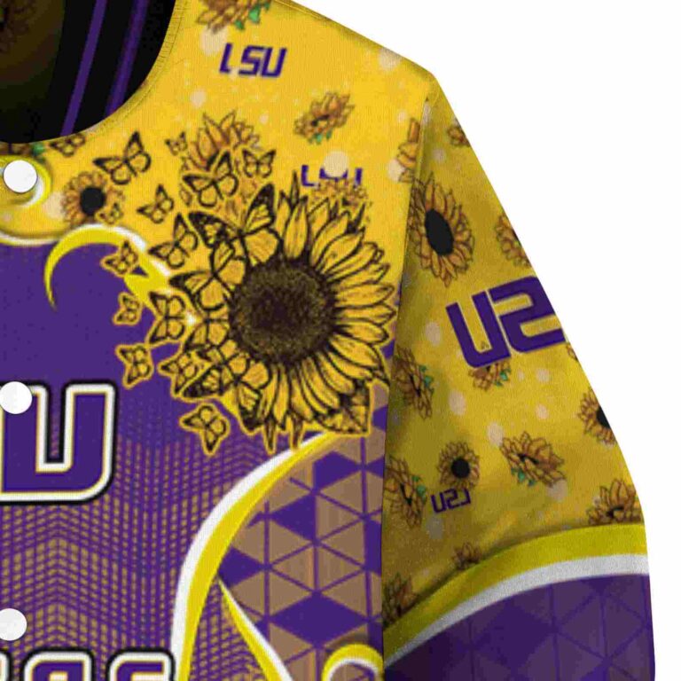 lsu tigers sunflower bloom purple yellow jacket premium grade