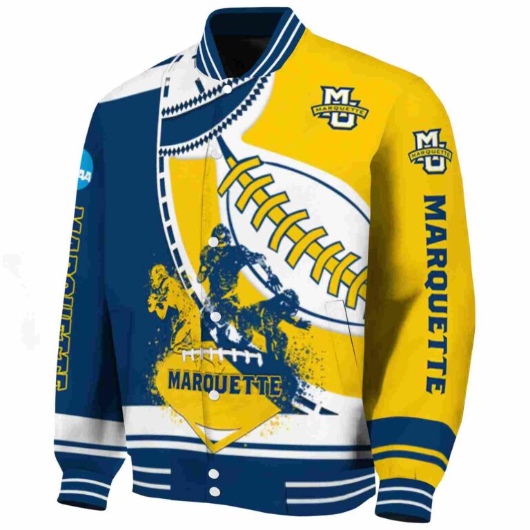 marquette golden eagles baseball stitching yellow white jacket best selling