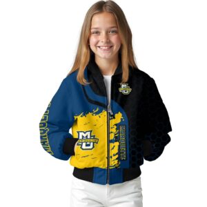 marquette golden eagles hexagonal pattern blue black jacket top rated