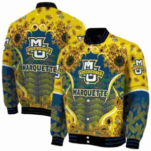marquette golden eagles sunflower bloom blue yellow jacket fashion forward