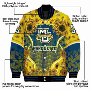 marquette golden eagles sunflower bloom blue yellow jacket new arrival