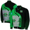 marshall thundering herd hexagonal pattern green black jacket fashion forward