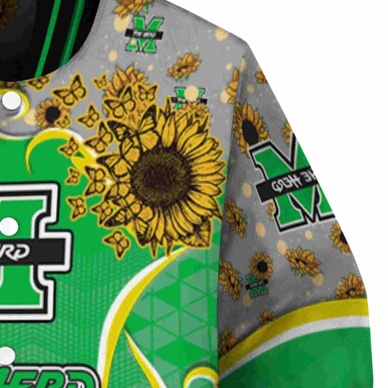 marshall thundering herd sunflower bloom green yellow jacket premium grade