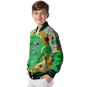 marshall thundering herd sunflower bloom green yellow jacket trendy