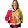 maryland terrapins baseball stitching gold white jacket latest model