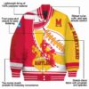 maryland terrapins baseball stitching gold white jacket new arrival
