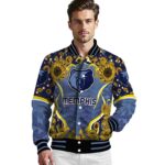 memphis grizzlies sunflower bloom blue yellow jacket best selling