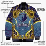 memphis grizzlies sunflower bloom blue yellow jacket best selling