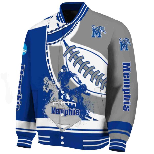 memphis tigers baseball stitching gray white jacket best selling