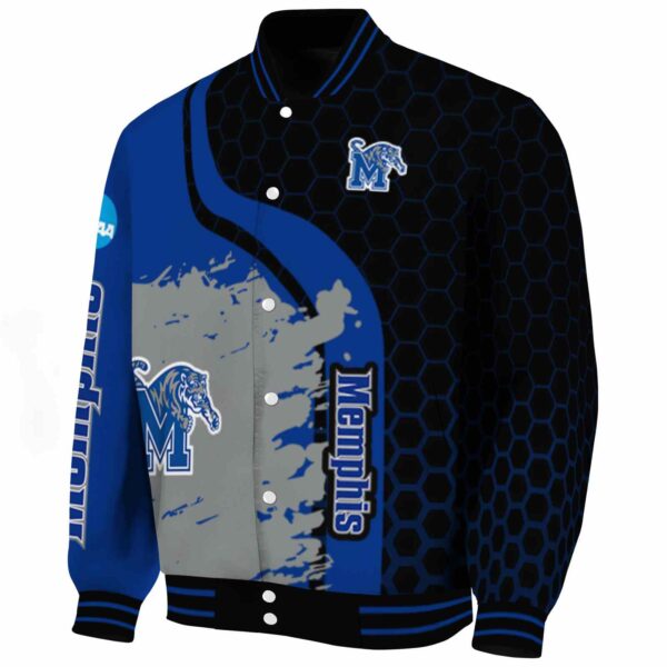 memphis tigers hexagonal pattern blue black jacket best selling