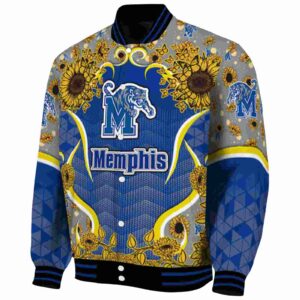 memphis tigers sunflower bloom blue yellow jacket best selling