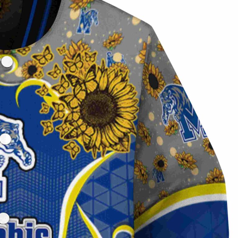 memphis tigers sunflower bloom blue yellow jacket premium grade