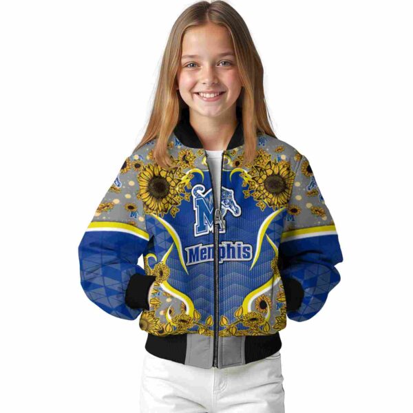 memphis tigers sunflower bloom blue yellow jacket top rated