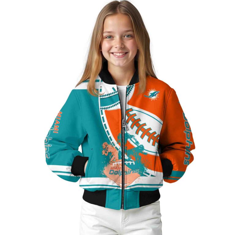 miami dolphins baseball stitching orange white jacket top rated