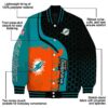 miami dolphins hexagonal pattern aqua black jacket new arrival
