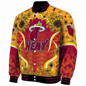 miami heat sunflower bloom red yellow jacket best selling