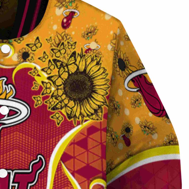 miami heat sunflower bloom red yellow jacket premium grade