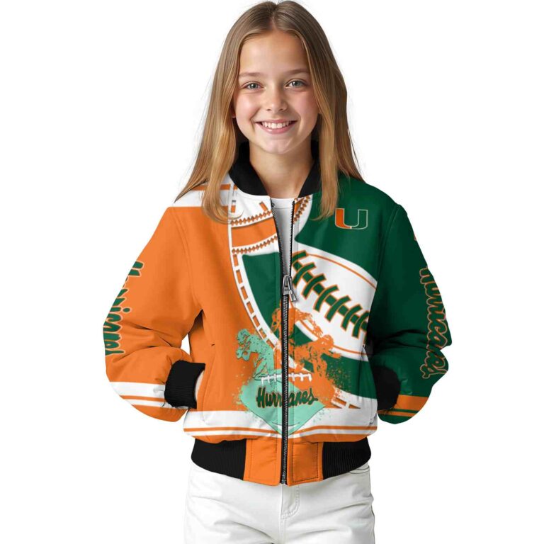 miami hurricanes baseball stitching green white jacket top rated