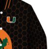miami hurricanes hexagonal pattern orange black jacket premium grade