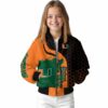 miami hurricanes hexagonal pattern orange black jacket top rated