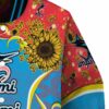miami marlins sunflower bloom blue yellow jacket premium grade