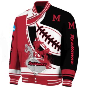 miami redhawks baseball stitching black white jacket best selling