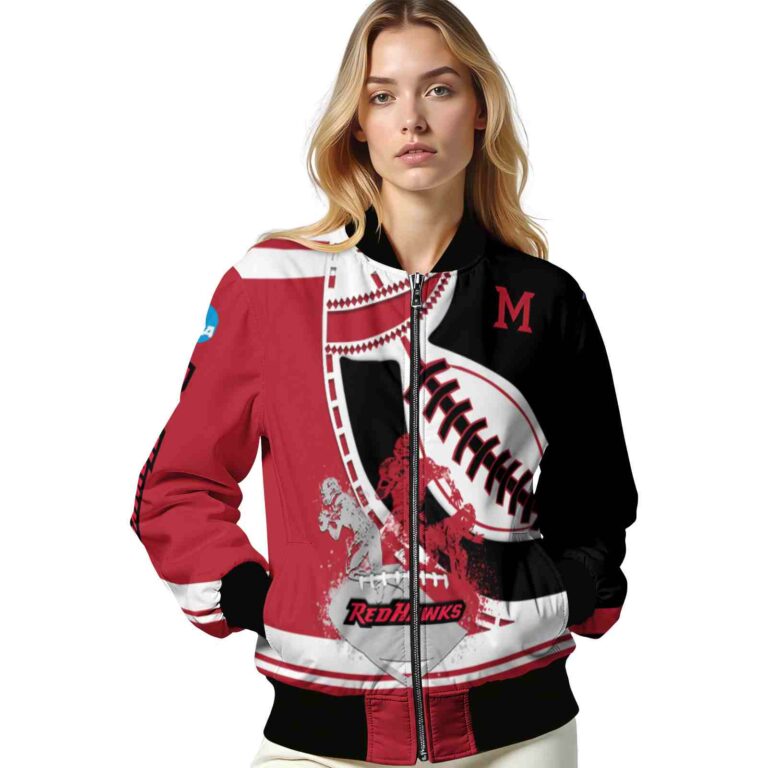 miami redhawks baseball stitching black white jacket latest model